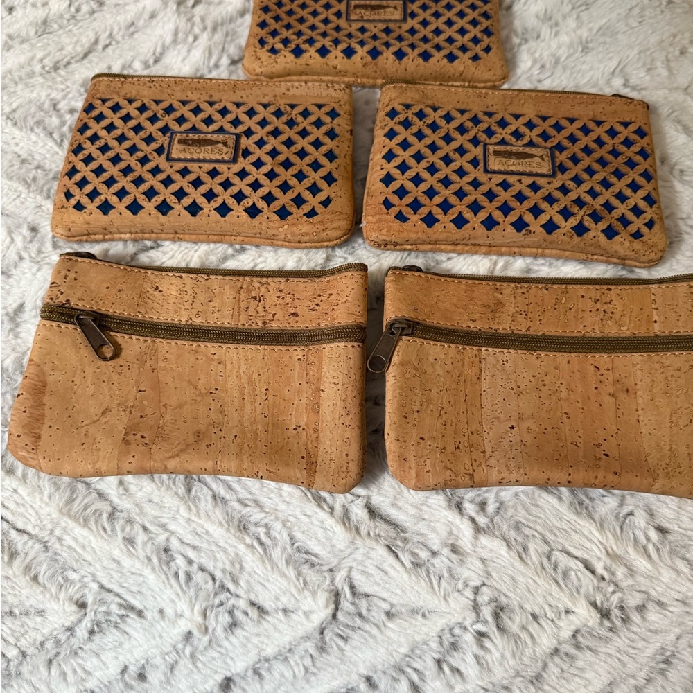 Acores Cork and Blue Pouch